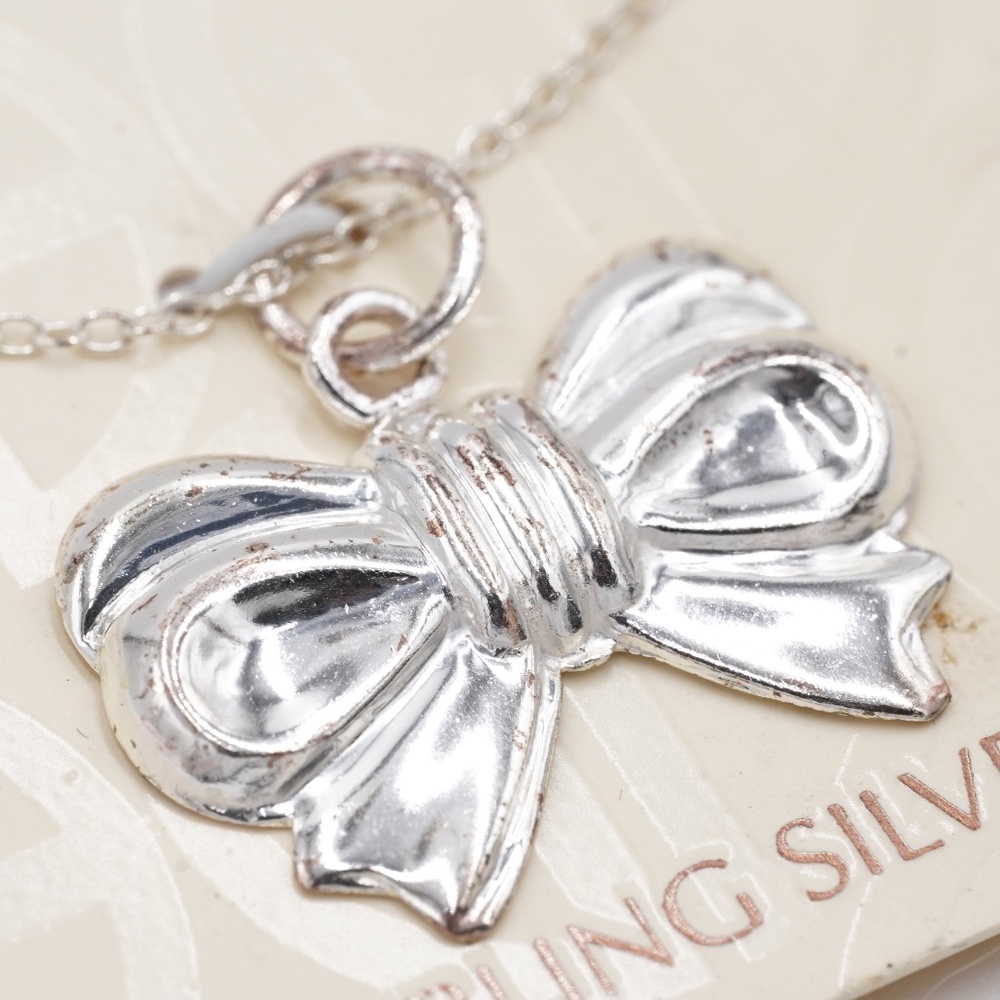 Giana Bernini Women's Bow 18" Pendant Necklace Sterling Silver NWT